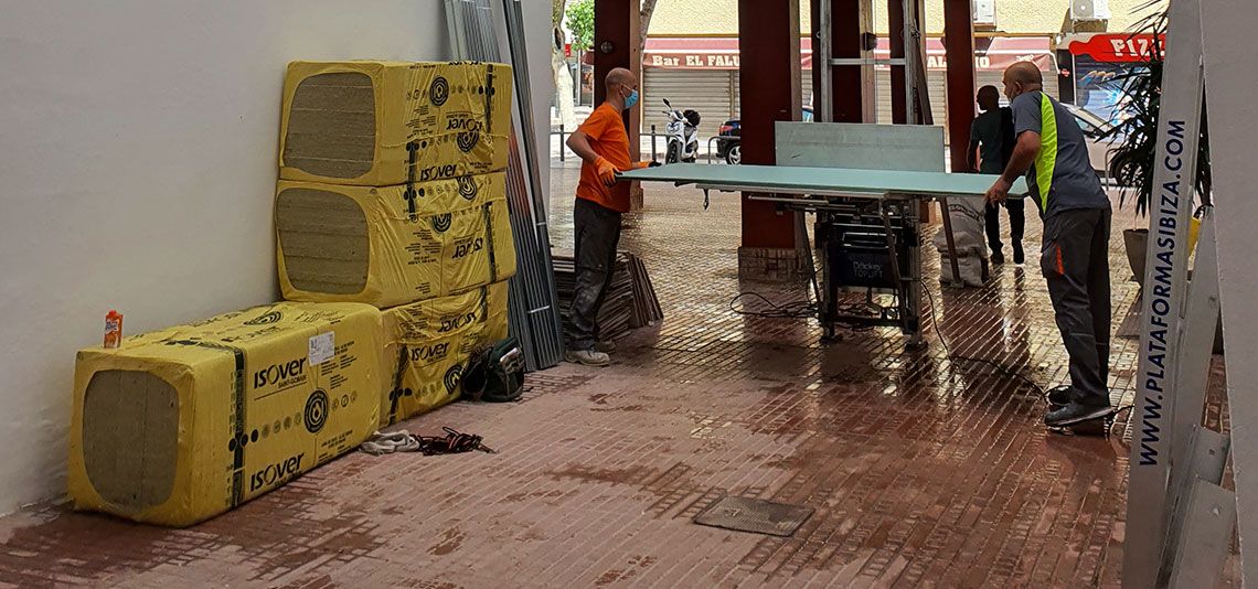 Plataforma elevadora para pladur en Ibiza